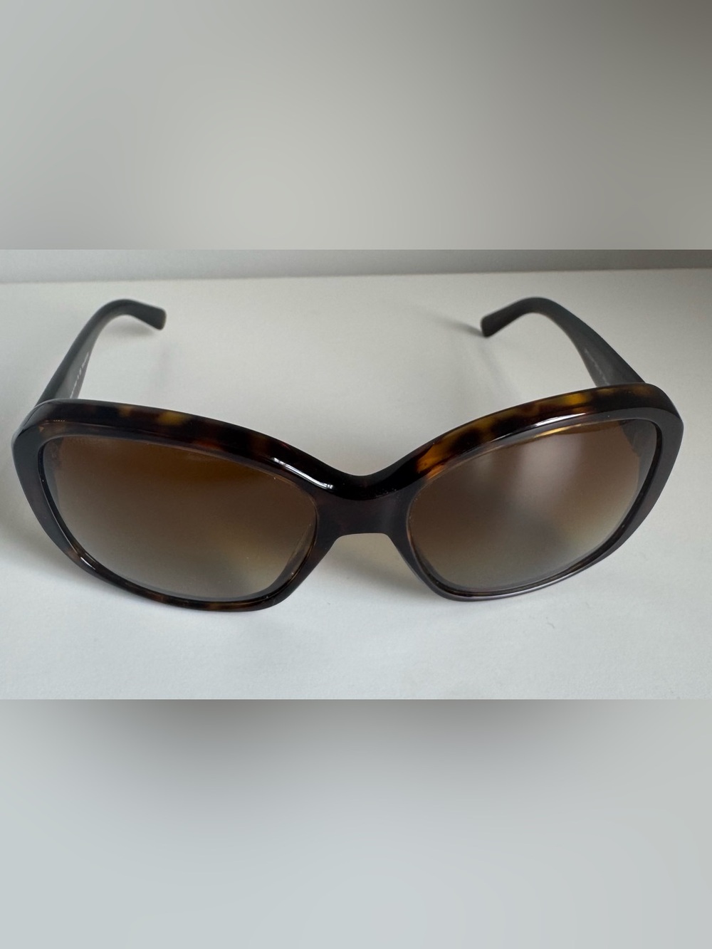 Prada SPR 31N Polarized Sunglasses Tortoise Brown Oversized